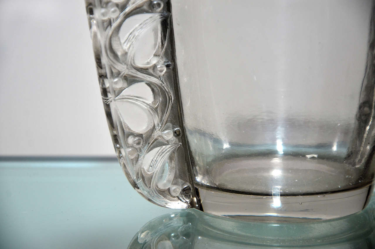 Glass Vase Honfleur by René Lalique For Sale