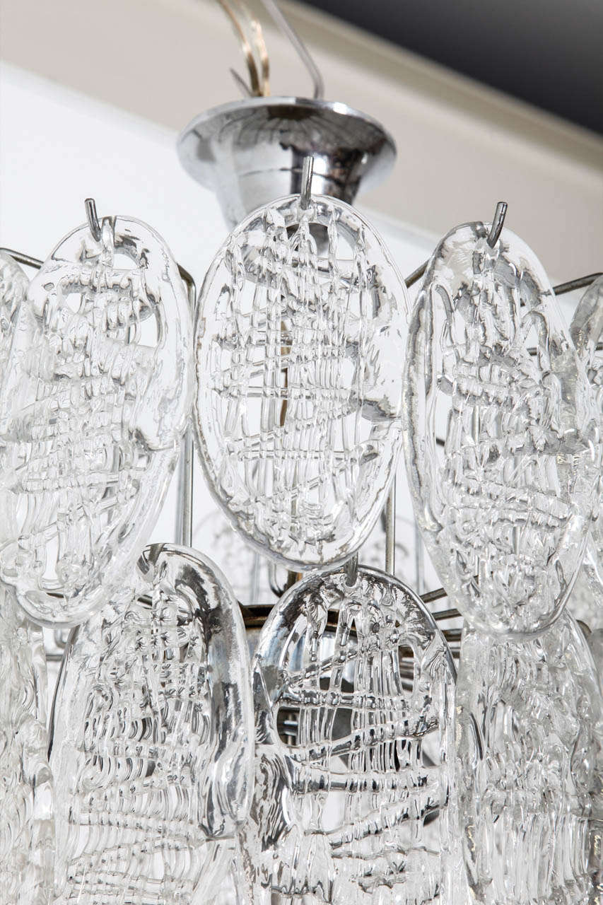 Mid-20th Century Mazzega 'Spaghetti' Chandelier Italy