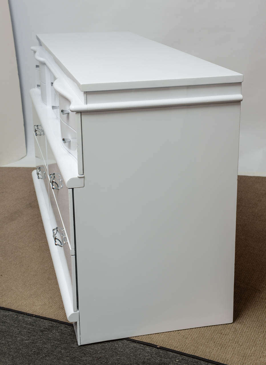 Glamorous White 1940s Dresser For Sale 1