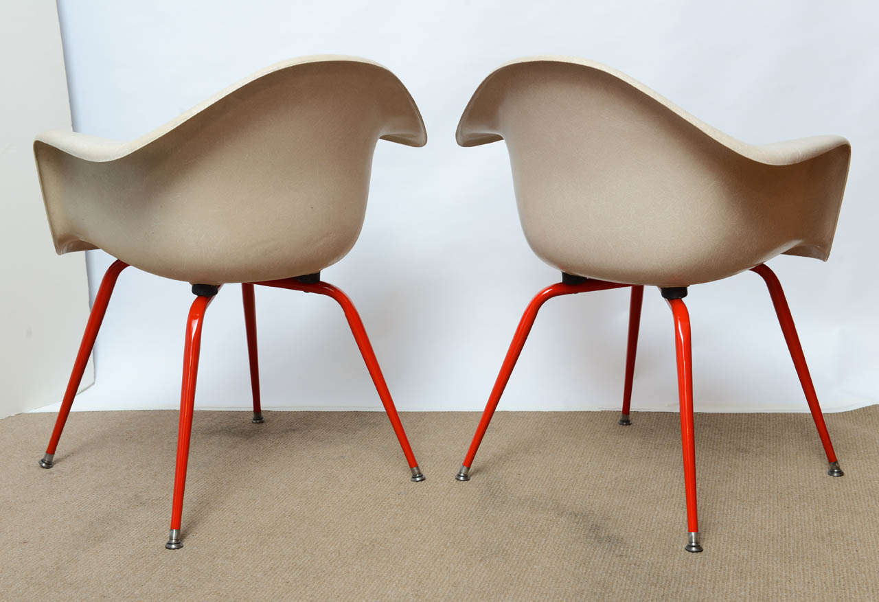 Mid-Century Modern Mid-Century Vintage Eames Era Fiberglass Shell Arm Chairs by ChromeCraft