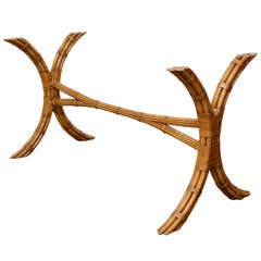 Curved Bamboo Console / Dining Table