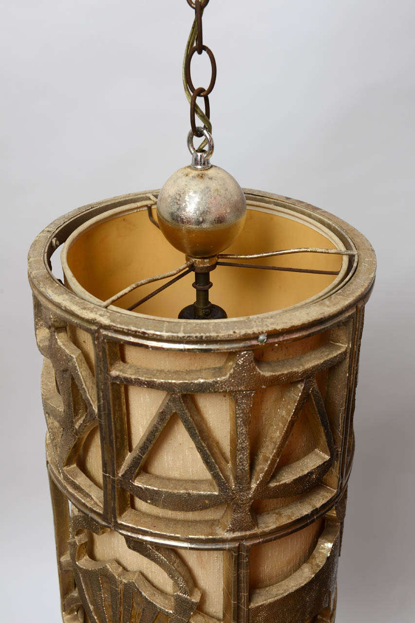 Vintage Mid Century Hollywood Regency Gold Gilt Zodiac Pendant Hanging