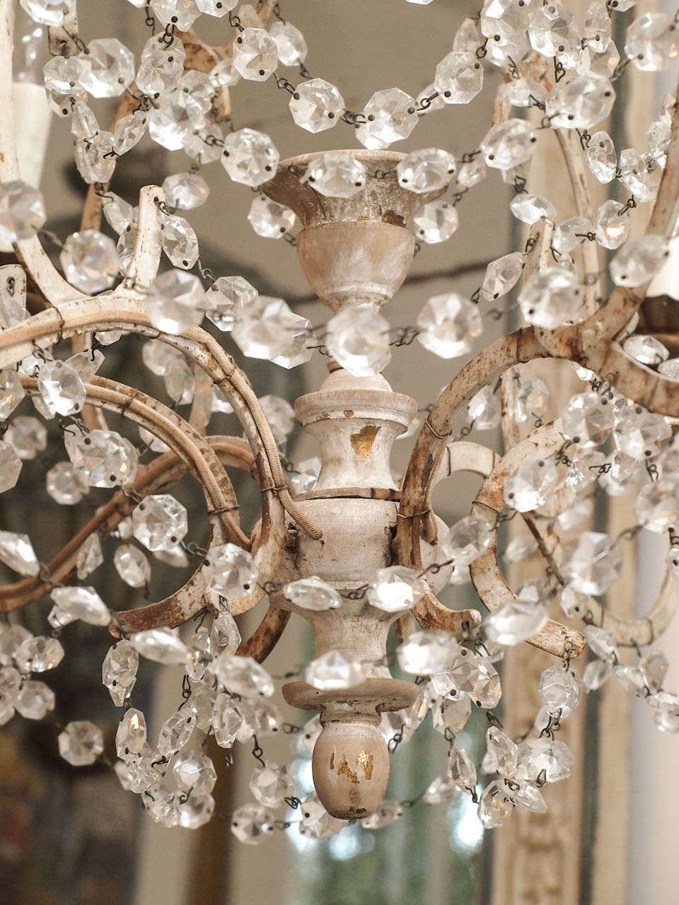 Iron and Crystal Chandelier 1