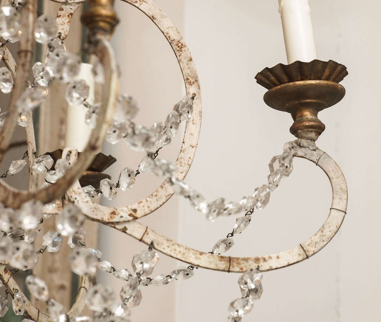 Iron and Crystal Chandelier 2