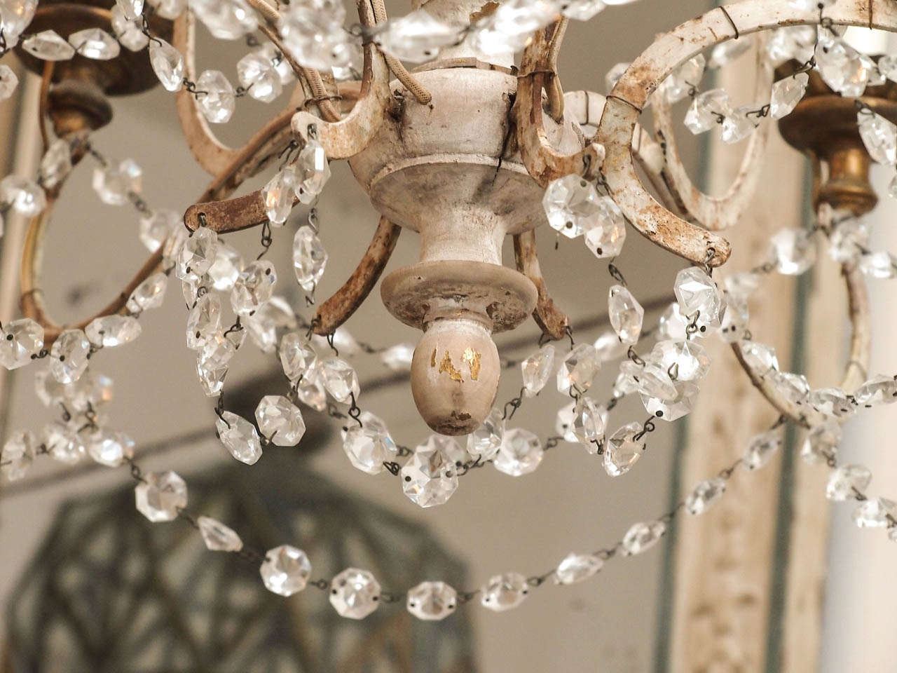 Iron and Crystal Chandelier 3
