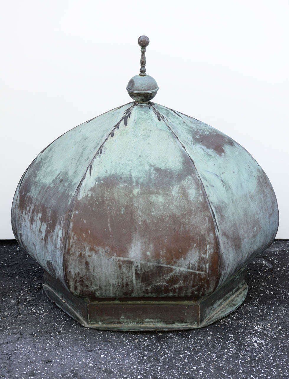 Very interesting six sided copper cupola saved from demolition.