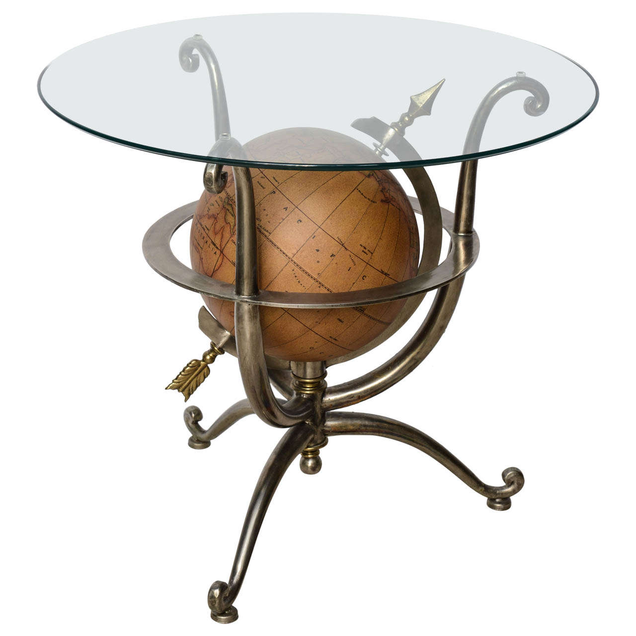 Neoclassical Style Globe Side Table