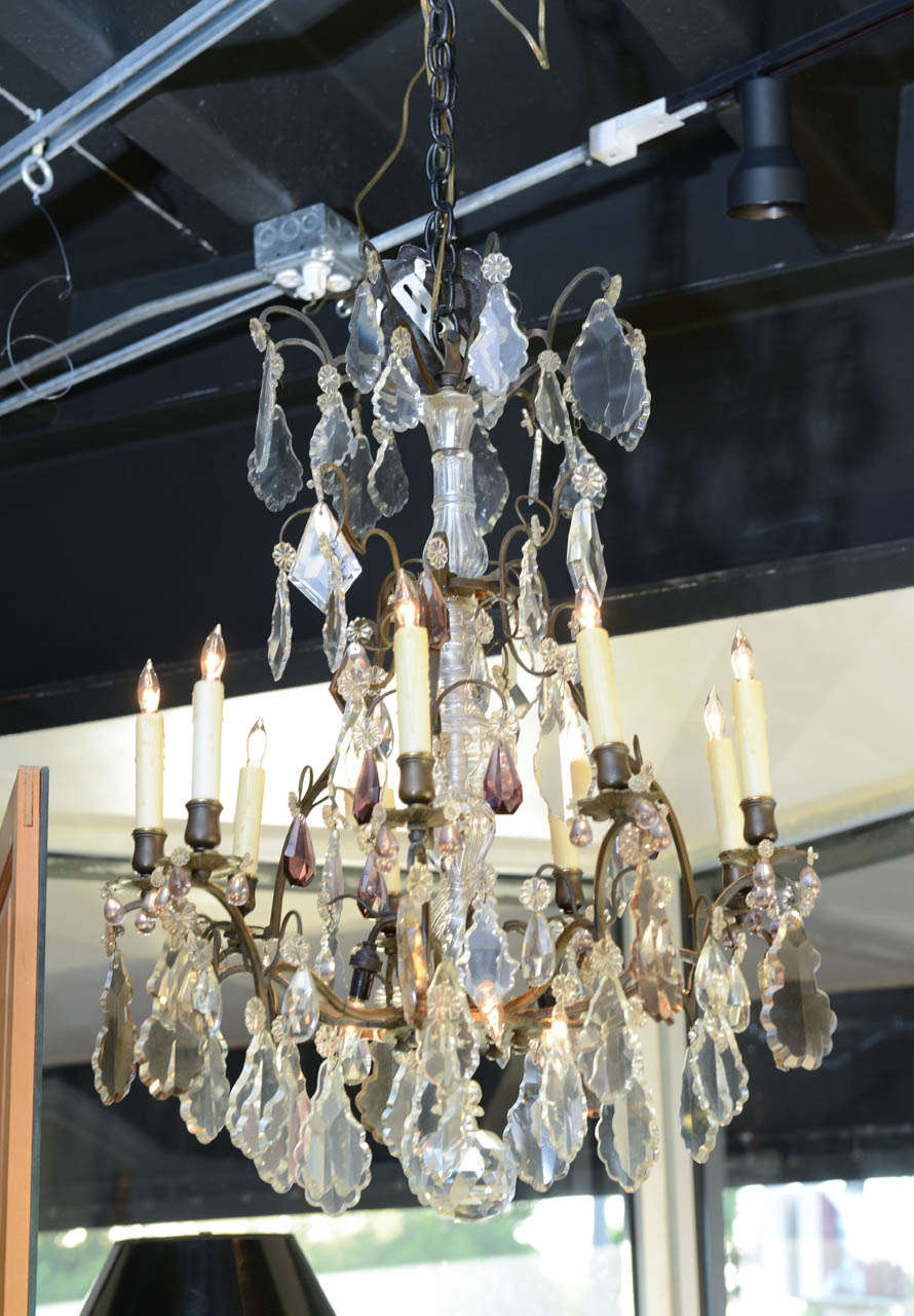 19th Century Baccarat Crystal Chandelier In Good Condition In West Palm Beach, FL