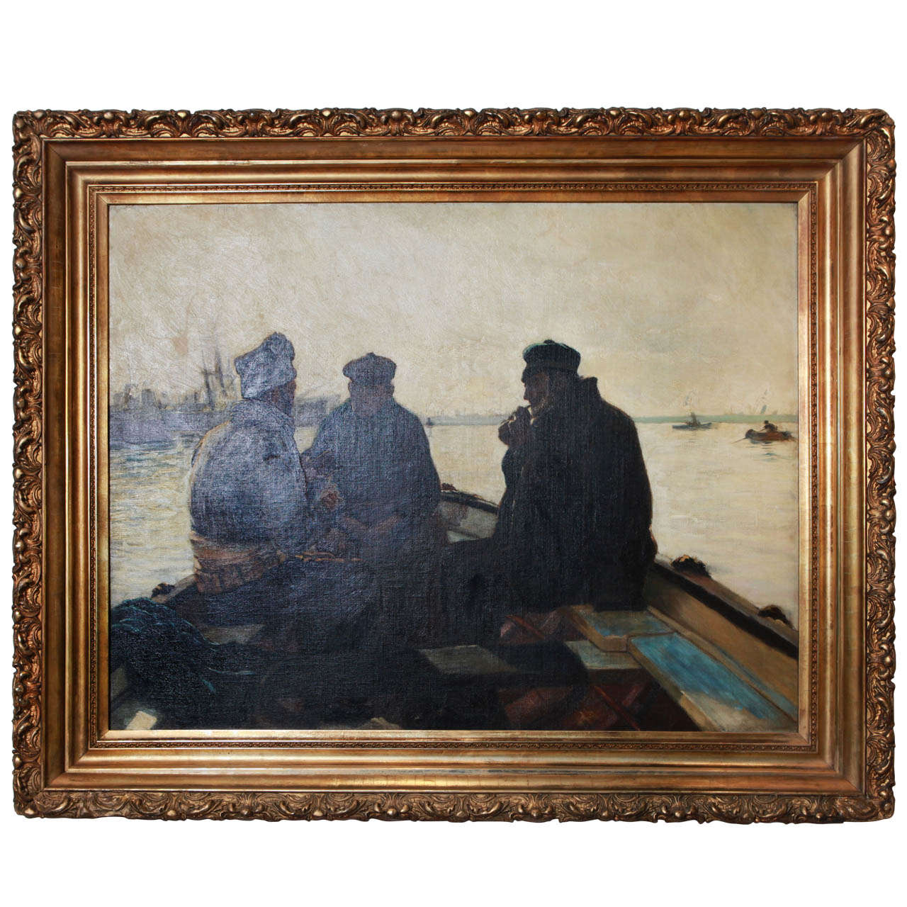 Three Fishermen on the Boat For Sale