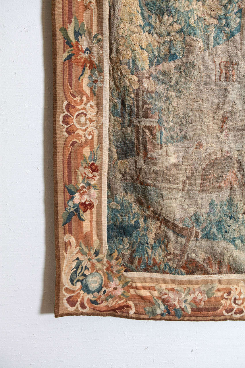 French Tapestry 17th Century In Excellent Condition For Sale In Nashville, TN
