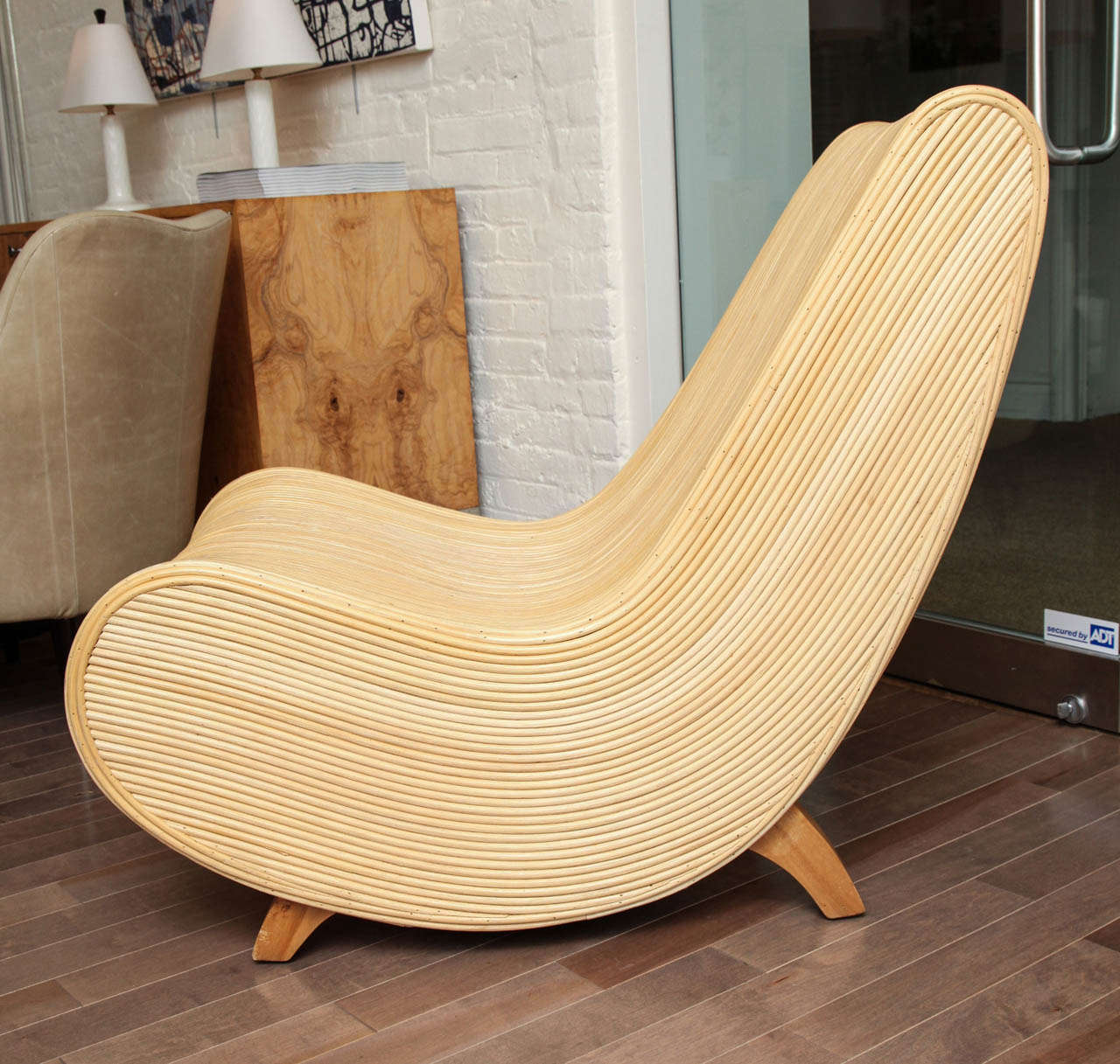 Thai Moderne-Style Bent Bamboo Lounge Chair