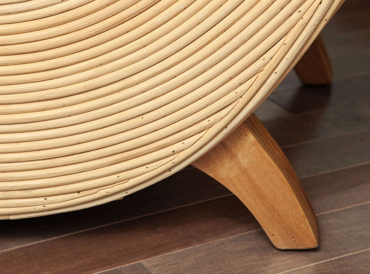 20th Century Moderne-Style Bent Bamboo Lounge Chair
