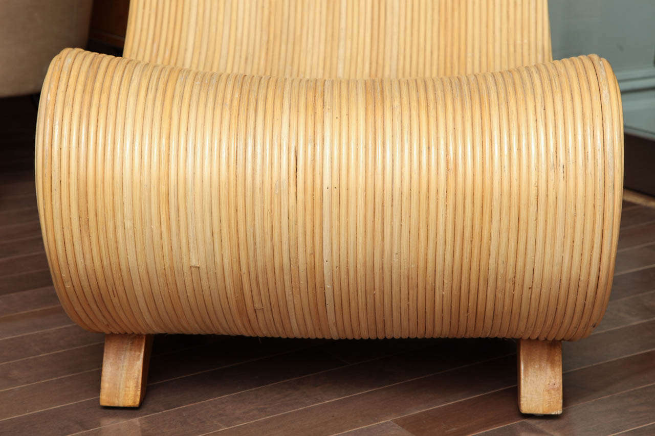 Moderne-Style Bent Bamboo Lounge Chair 4