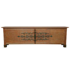 Sideboard by Maurice Jallot /  Bronze Ornaments by Gilbert Poillerat