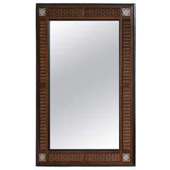 Oriental Wood Carved Mirror
