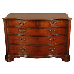 An Unusual Oversized Mahogany Serpentine Front Chest of Drawers, Circa 1785