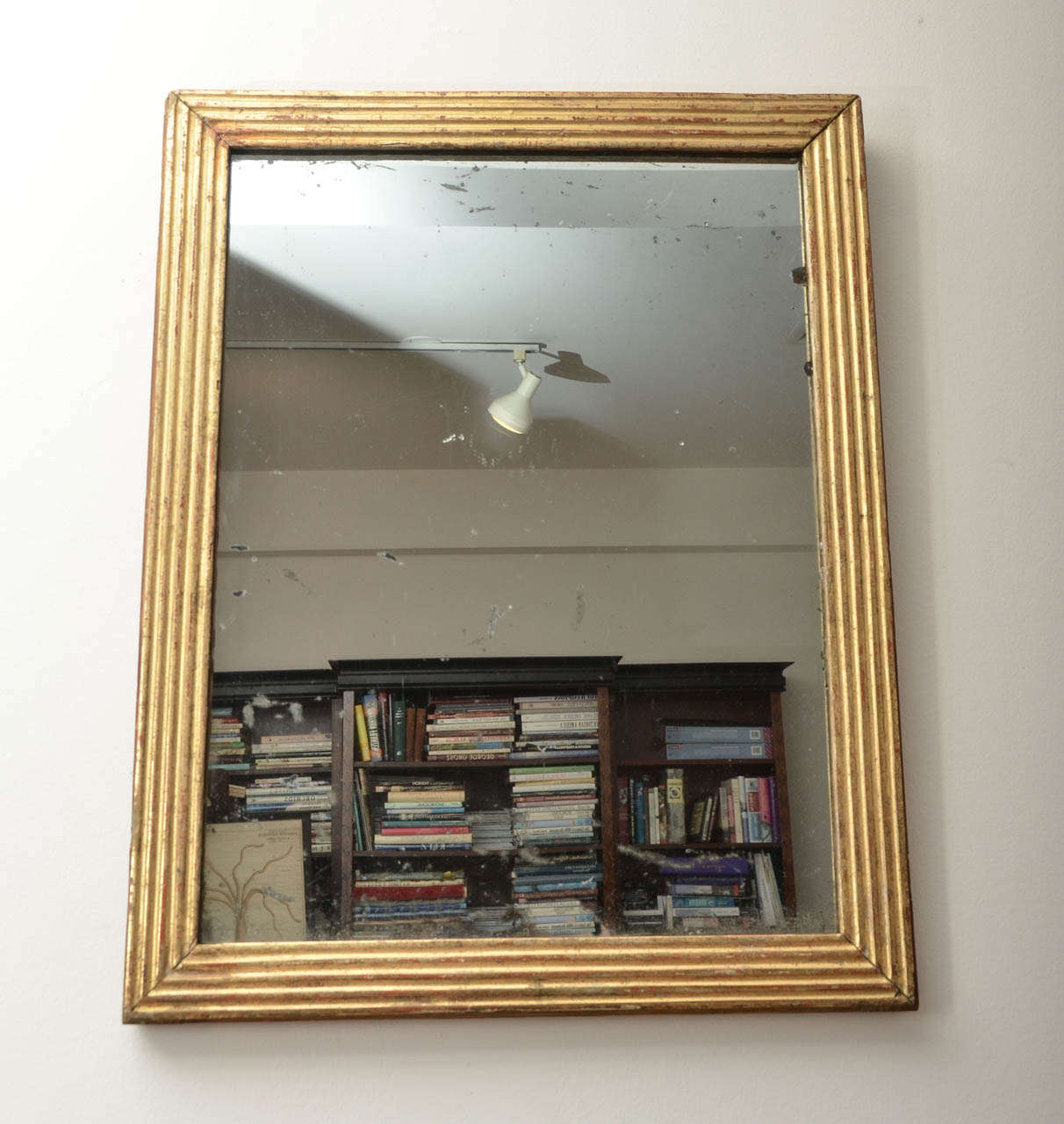 A 19th Century Giltwood reeded mirror.