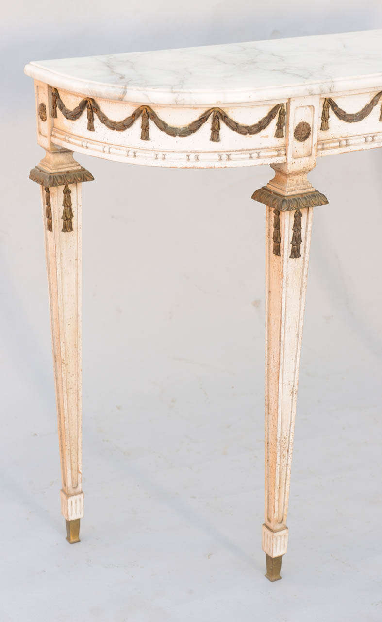 d shaped console table