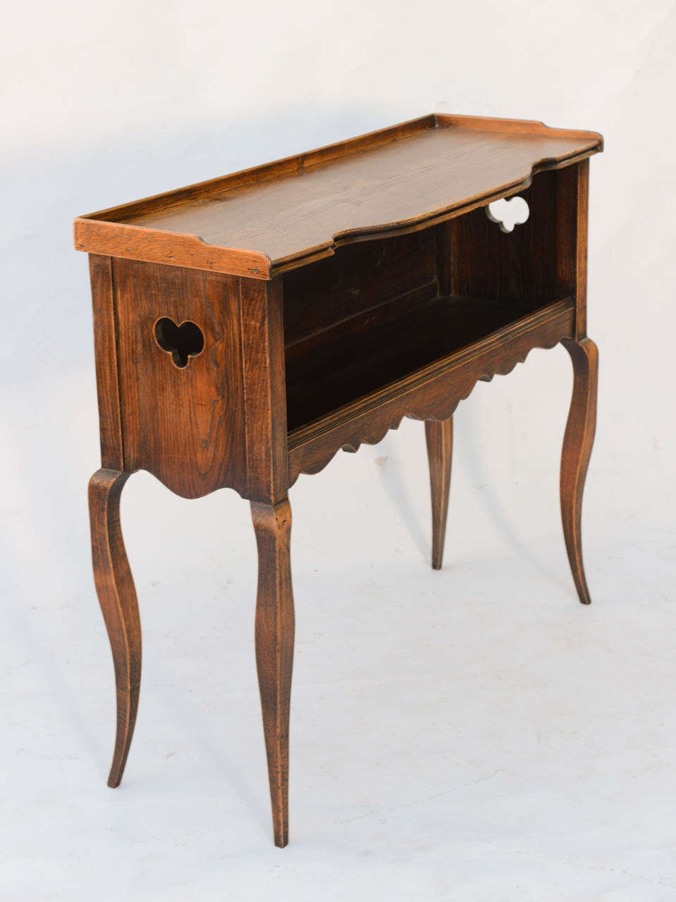 Louis XV Petite Oak 19c. Bookcase Table