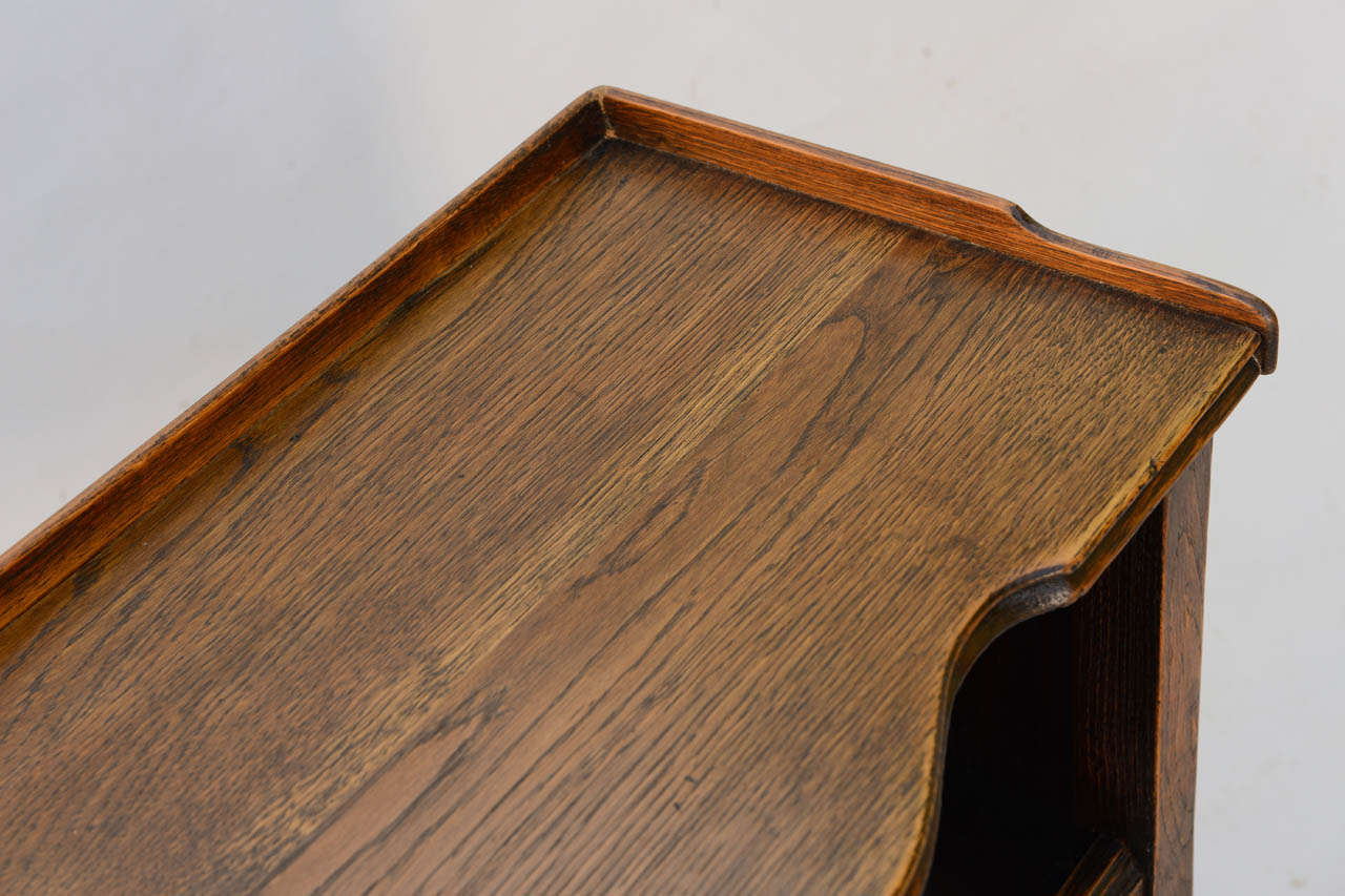 Wood Petite Oak 19c. Bookcase Table