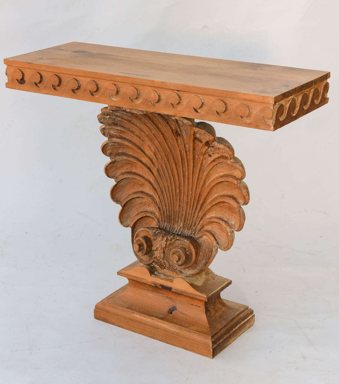 Dunbar Carved Shell Console Table by Edward Wormley In Excellent Condition In West Palm Beach, FL