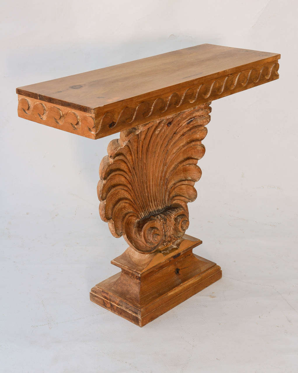 Mid-20th Century Dunbar Carved Shell Console Table by Edward Wormley