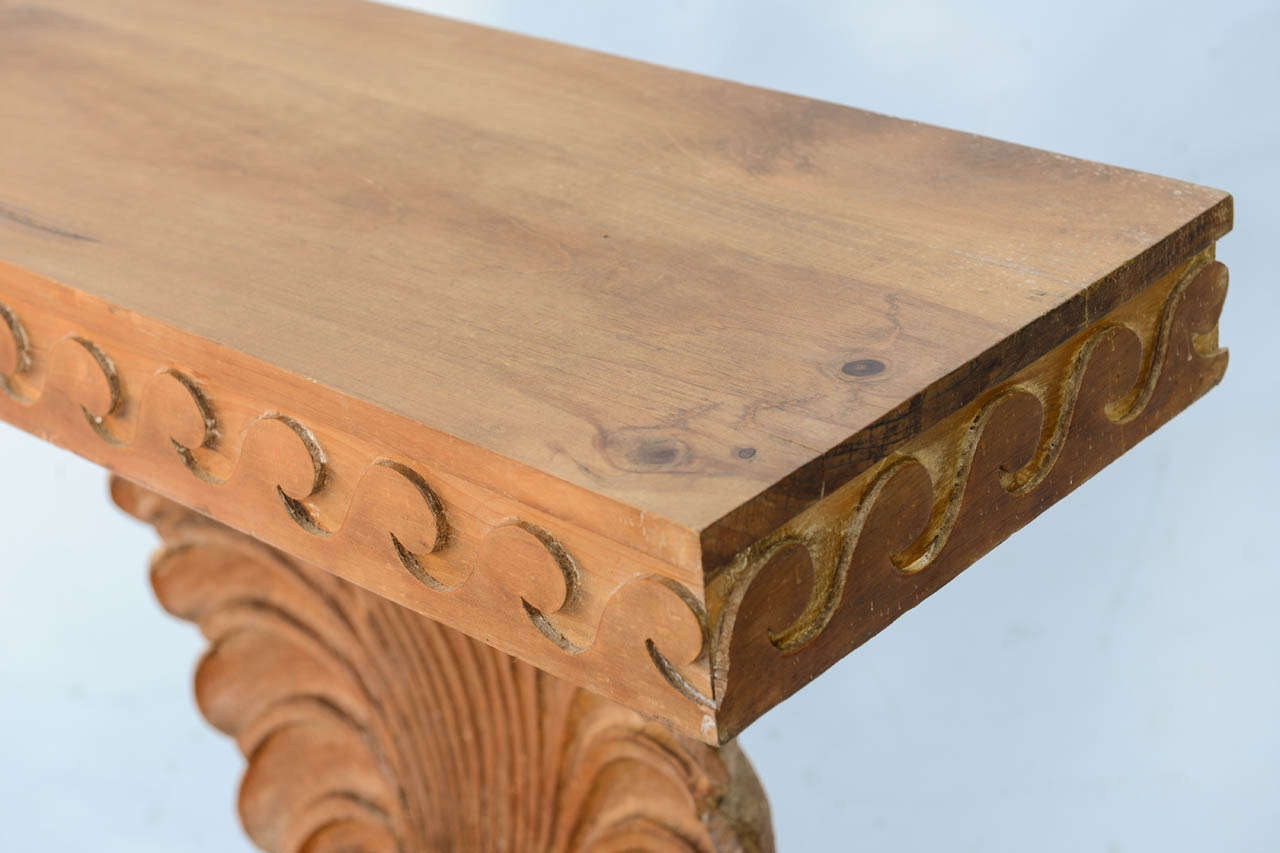 Dunbar Carved Shell Console Table by Edward Wormley 4