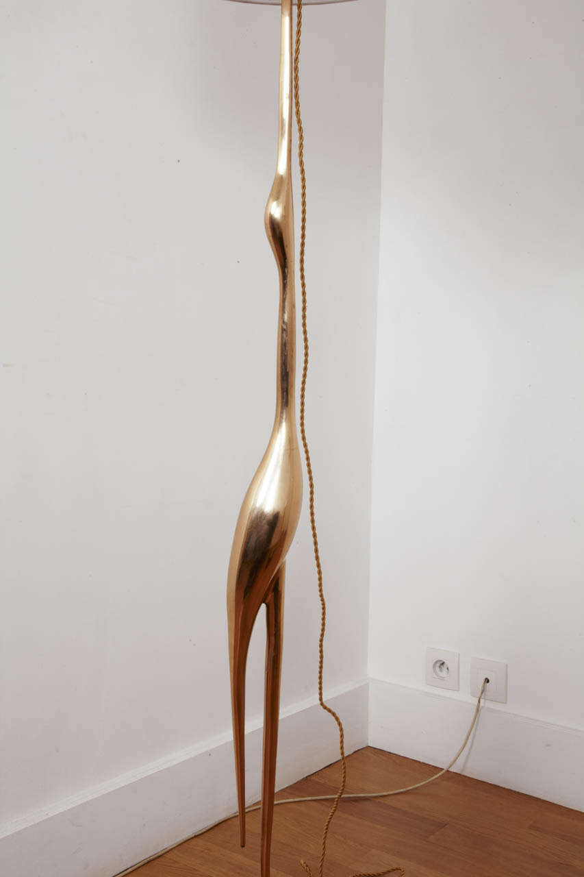Pair of Bronze “Crane” Floor Lamps, Circa 1970, by René Broissand 1