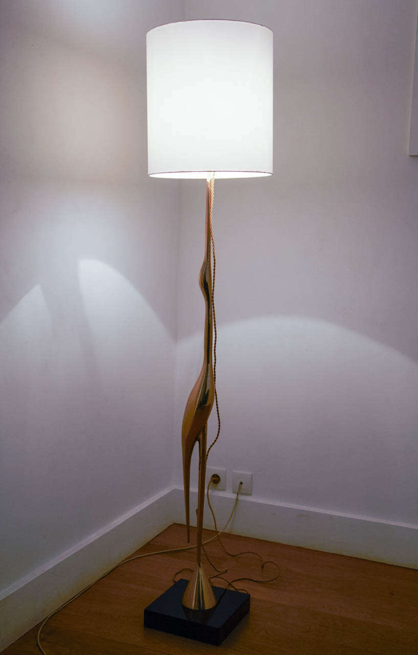 Pair of Bronze “Crane” Floor Lamps, Circa 1970, by René Broissand 2
