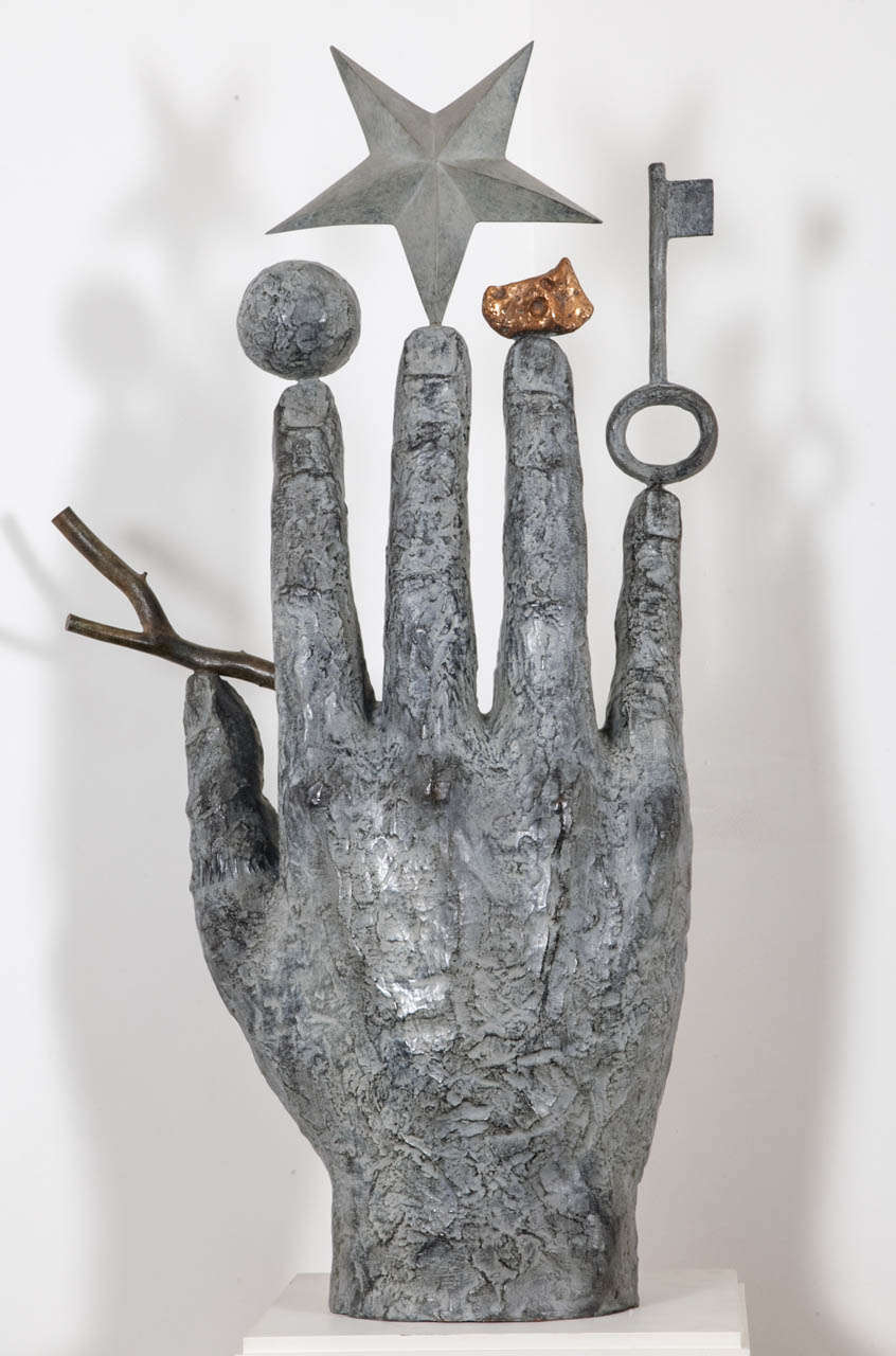 Bronze Sculpted Philosopher's Secret, 2002, By Richard Texier. at 1stDibs