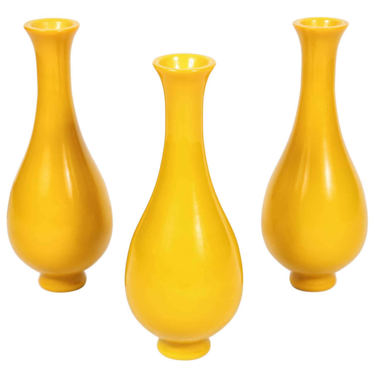 Yellow Peking Vases For Sale