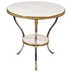 Two Tier Marble Gueridon