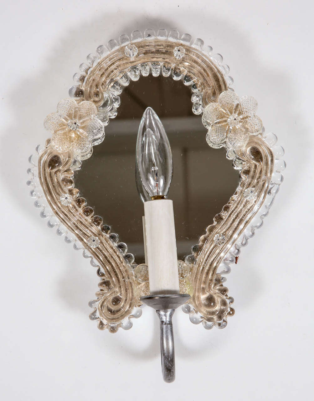 Pair of Venetian Mirrored Sconces
