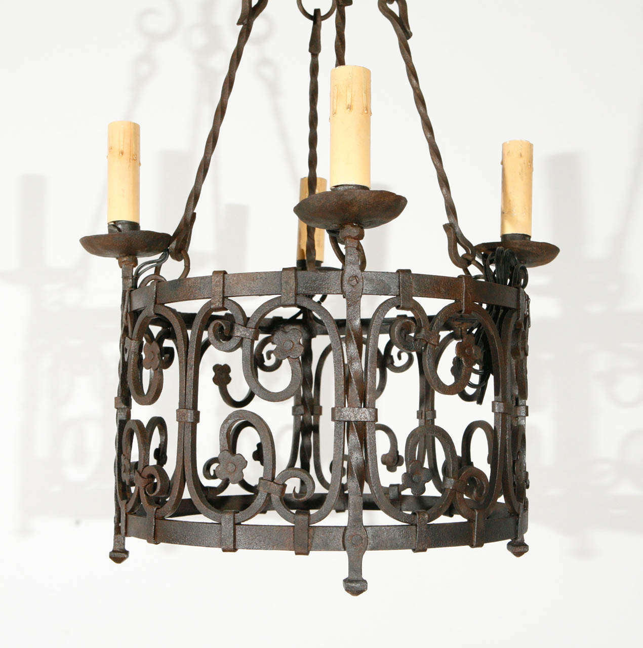 French Iron Chandelier For Sale 1