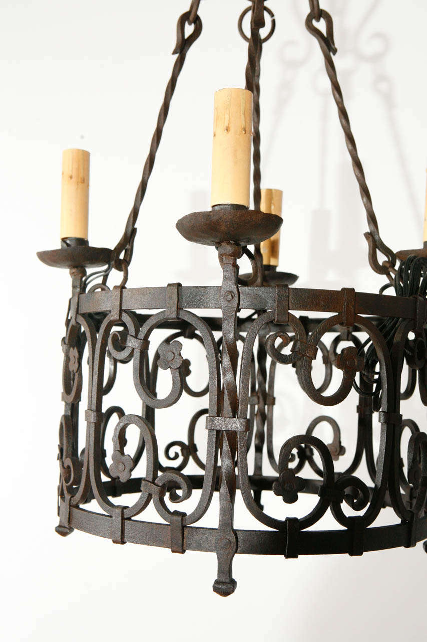 French Iron Chandelier For Sale 4