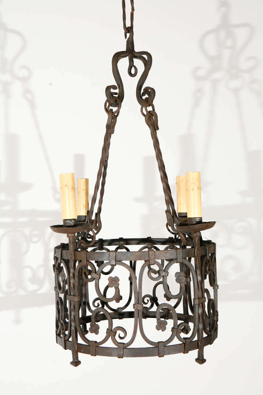 French Iron Chandelier For Sale 6
