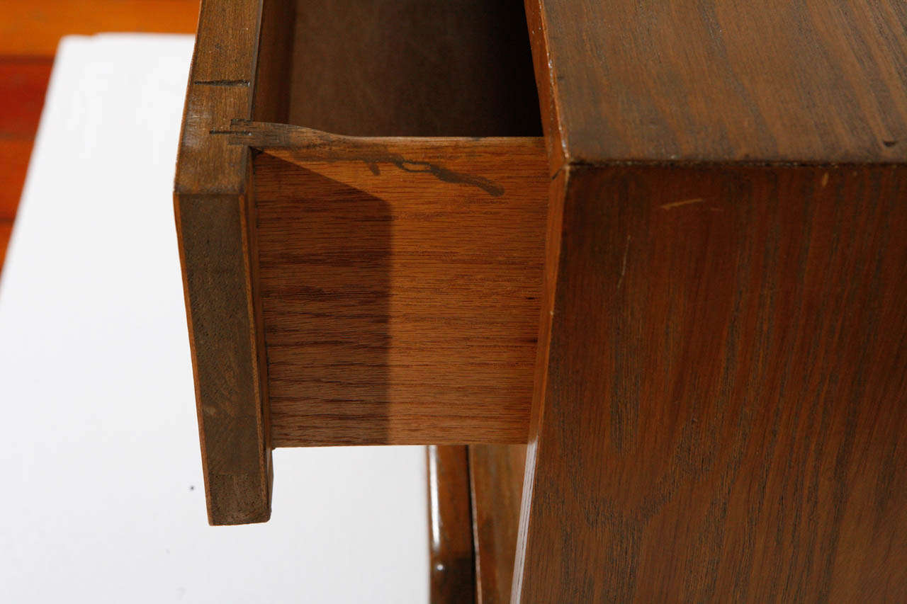 Wood Maximilian Karp Side Table with Pepe Mendoza Handles