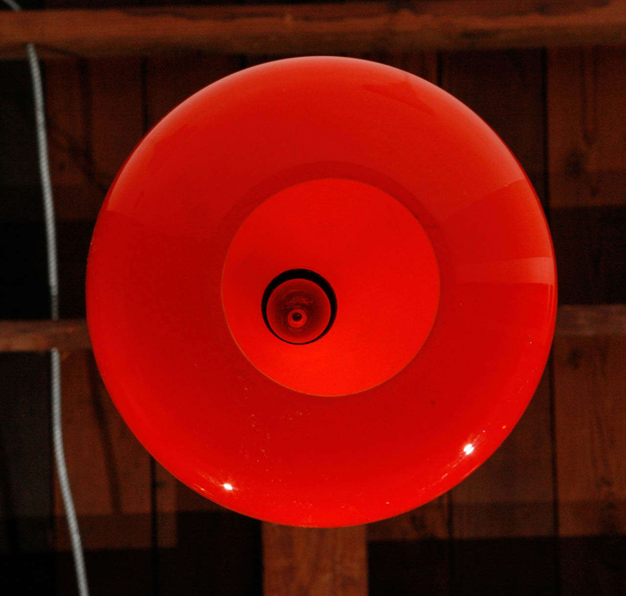 Modern Red Glass Swedish Pendant For Sale 5