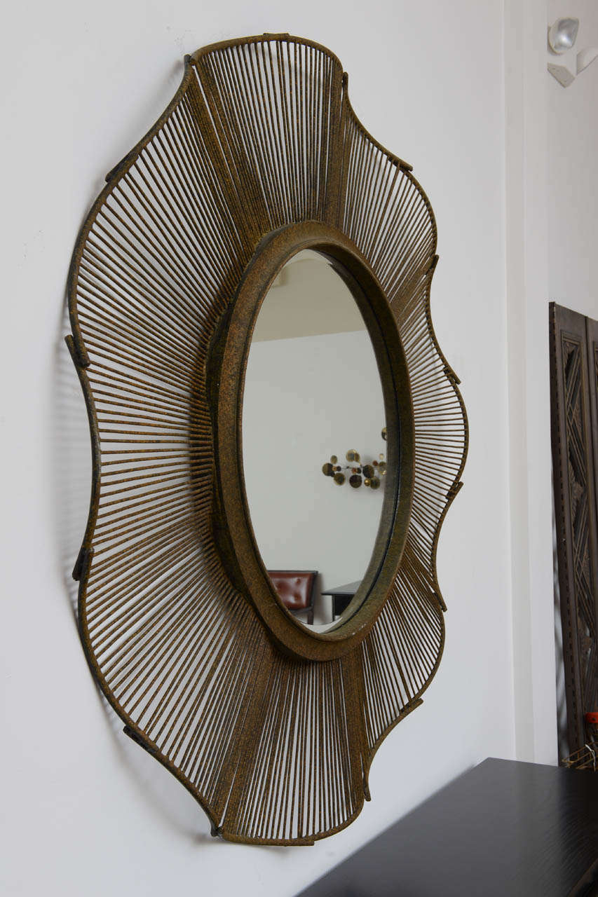 Architectural Metal Sunburst Mirror 1