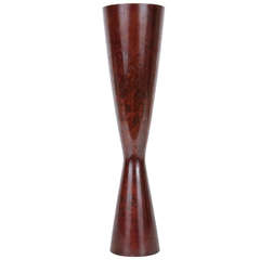 Vintage Tall Japanese Bronze Or Copper Vase