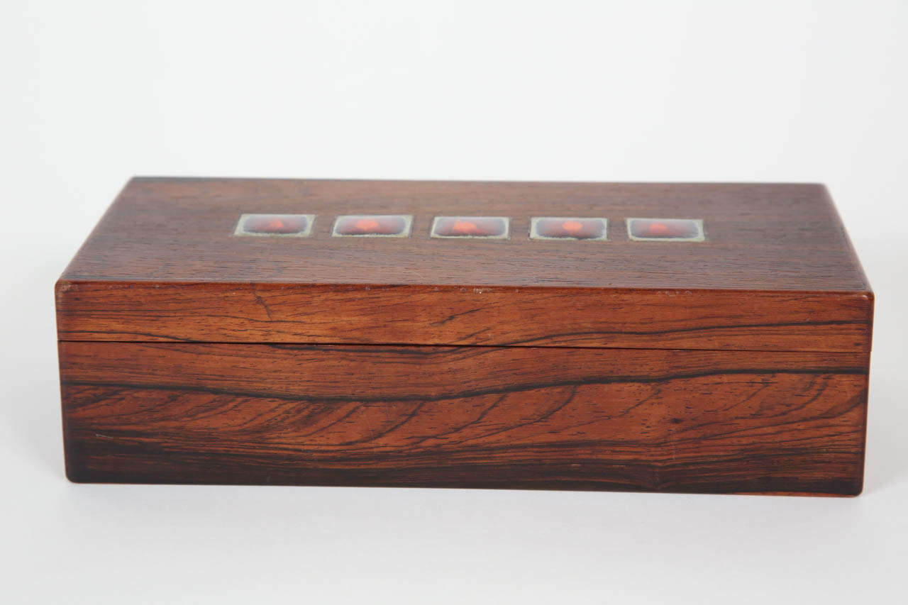 Rosewood Box with Removable Tray and Secret Compartment