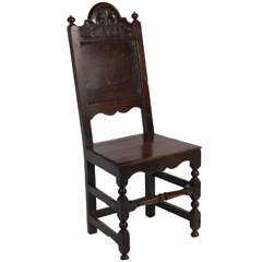 Oak chair well carved