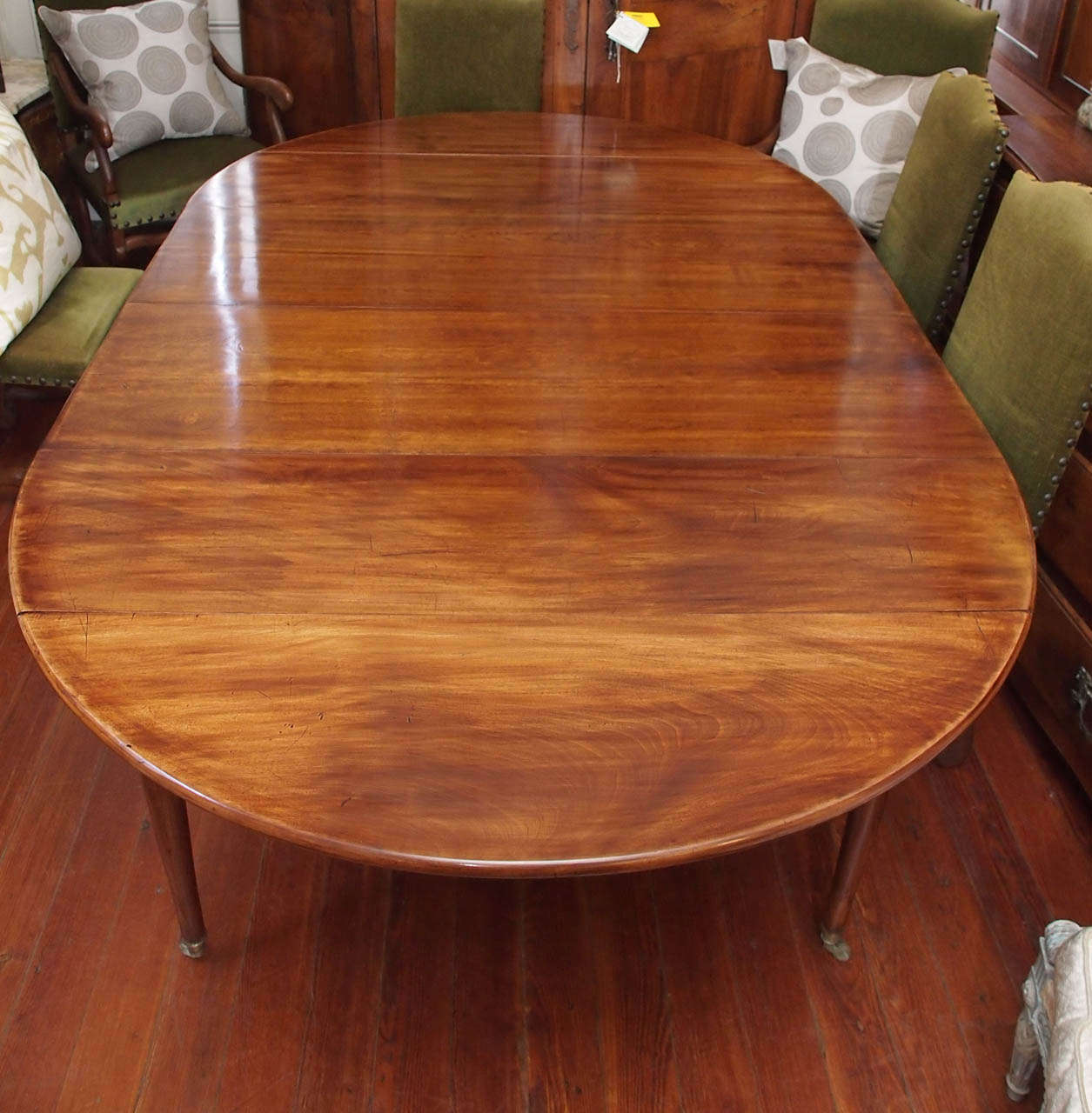 18th century walnut directoire dining table. It comes with 3 leaves. Each leaf is 19
