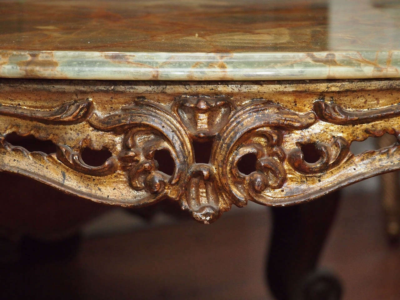 Wood 19th Century Italian Marble Coffee Table