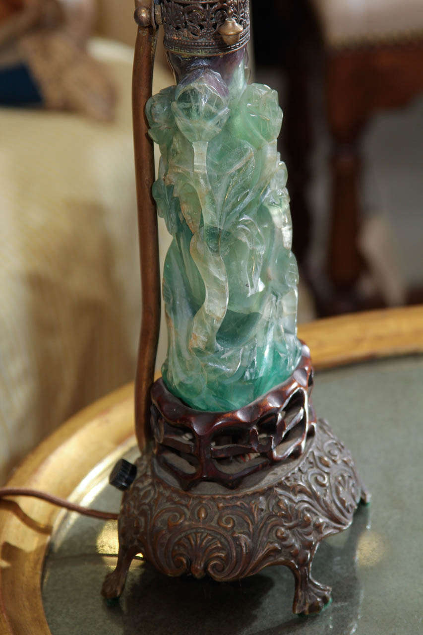 20th Century Jadeite Lamp For Sale