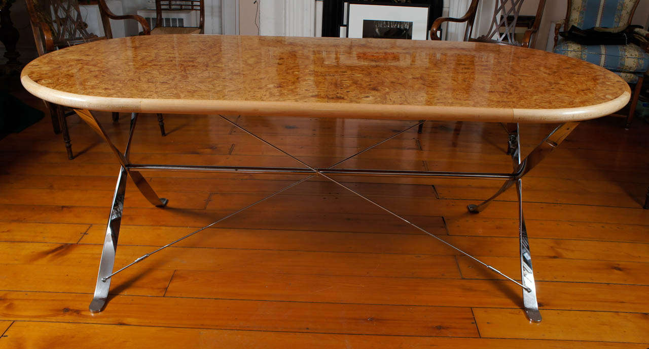 oval maple dining table
