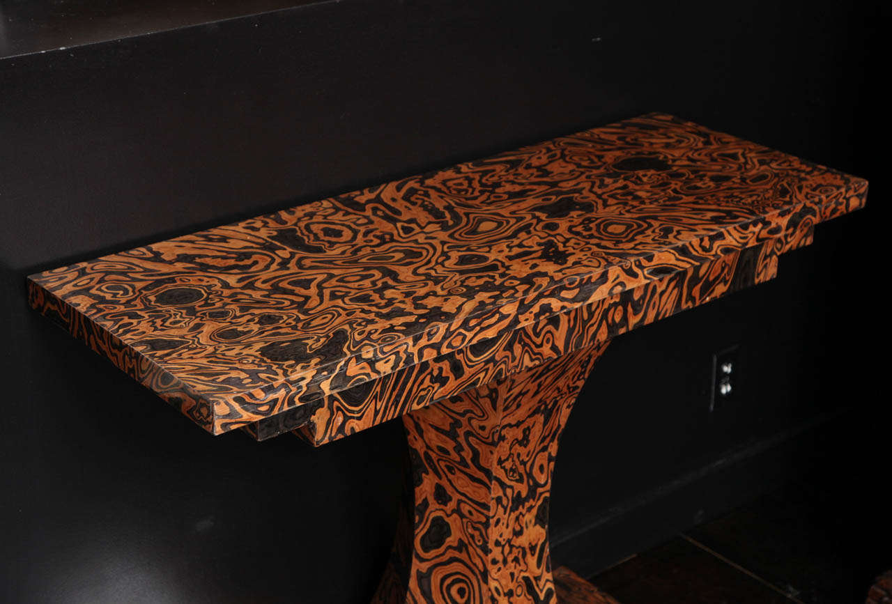 Aesthetic Movement 19th Century Zebra Wood Console For Sale