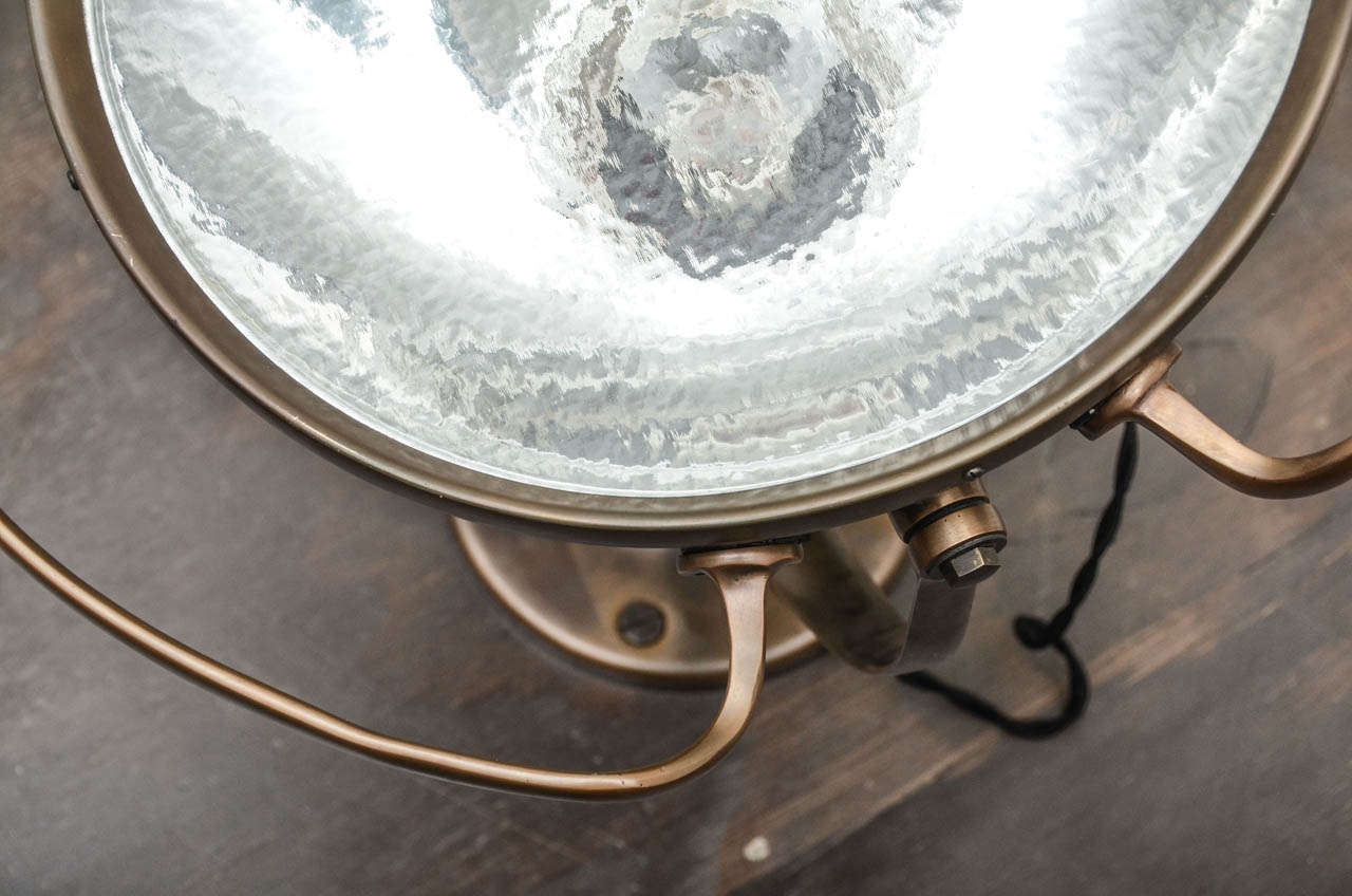 Industrial Brass Ceiling Mounted Light by Wilmont Castle Co. 2