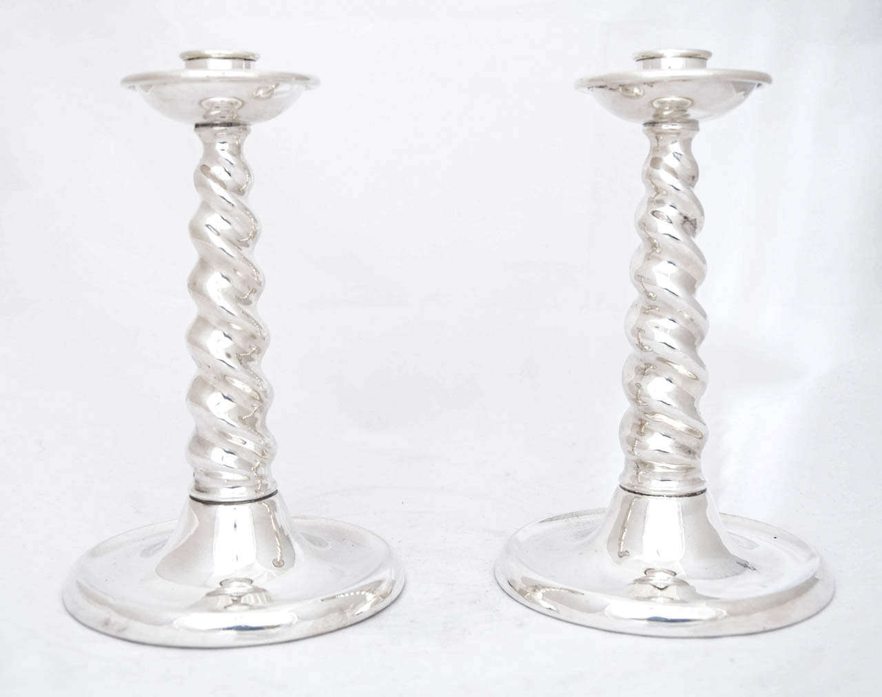 Pair of Sterling Silver Candlesticks
