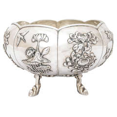 Chinese Export Silver Bowl 12